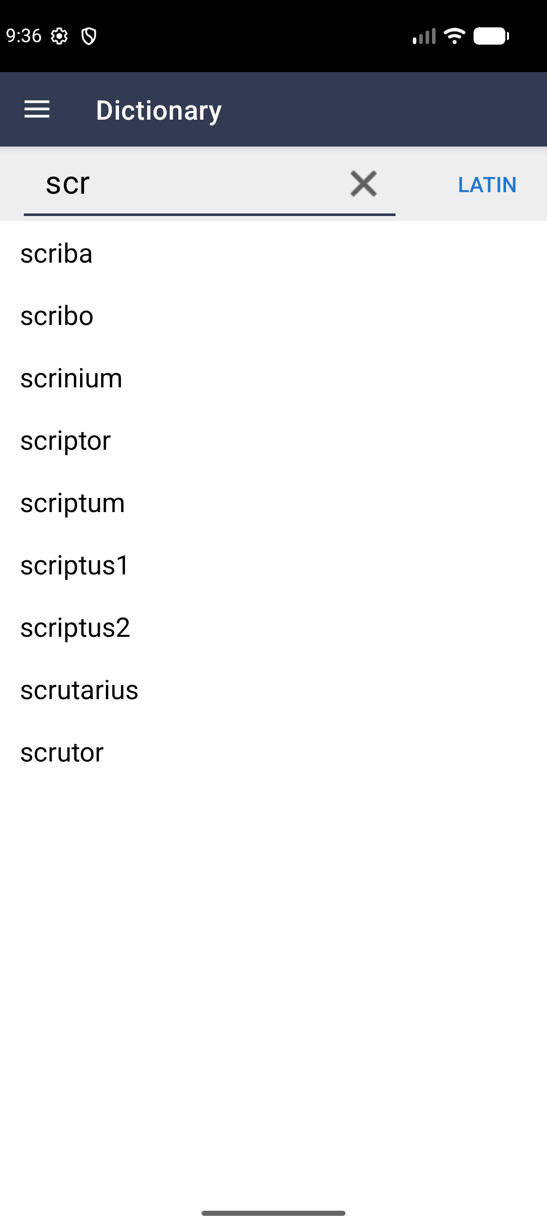 Android — Dictionary search