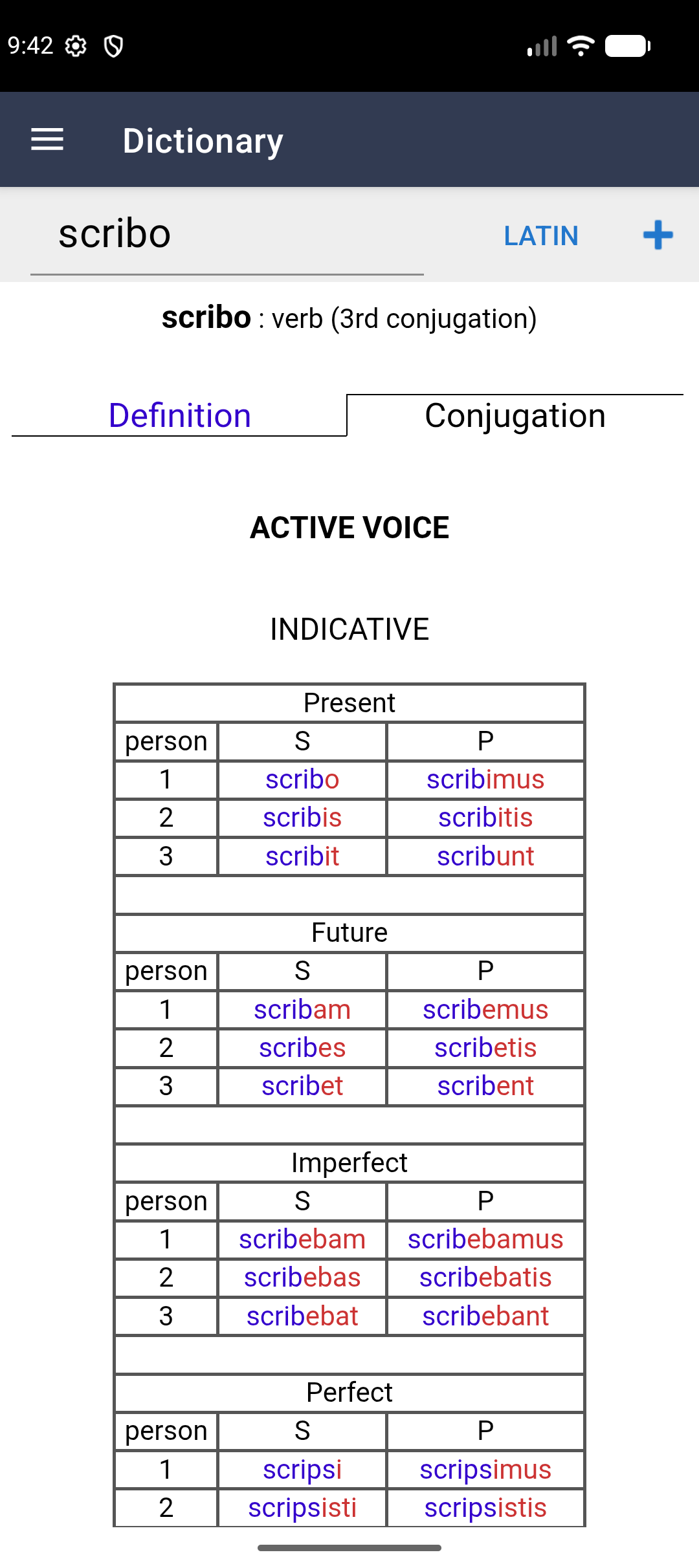 Android — Conjugation