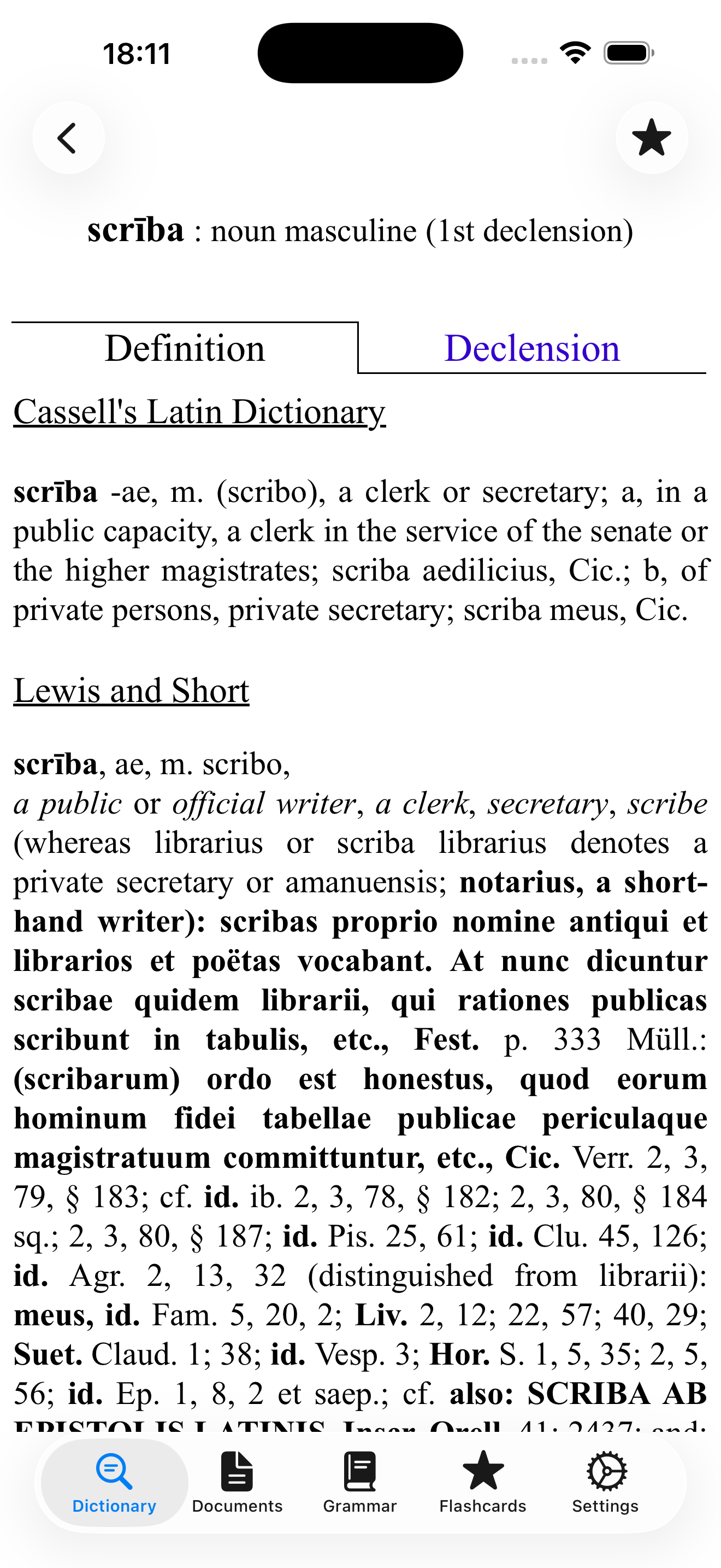 Word definition — scriba