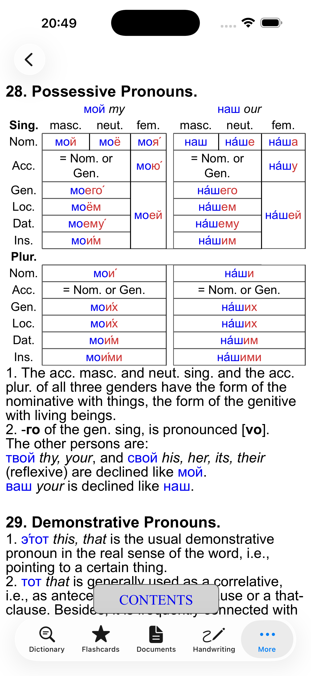 Grammar — Possessive Pronouns